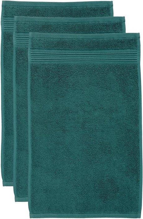 Beddinghouse sheer set van 3 gastendoekjes - donker blauw