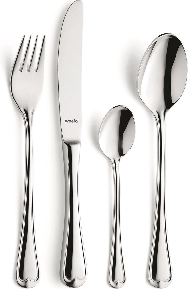 Amefa Elegance - 6 Personen - 24-teiliges Besteckset - für 6 Personen - silberne Versandbox - hochwertiger 18 10 Chromnickelstahl