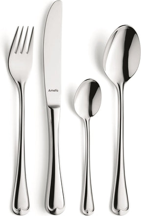Amefa Elegance - 6 Personen - 24-teiliges Besteckset - für 6 Personen - silberne Versandbox - hochwertiger 18 10 Chromnickelstahl