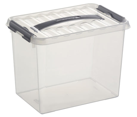 Sunware q-line Aufbewahrungsbox mittel 9 Liter transparent 30,7x20x22,3cm
