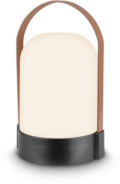 B.k.licht asa groß – Tischlampe wiederaufladbar – kabellose Lampe – dimmbar – Campinglampe – 90 lm – für drinnen und draußen – 14,5 x 13,5 x 24 cm – Schwarz