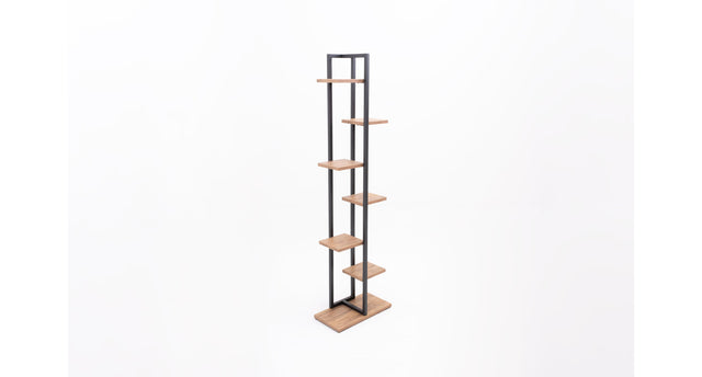 Staand plantenrek metaal met planken 43x22x150cm kd