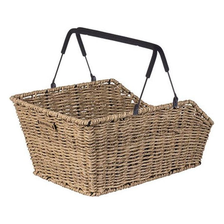 Basil Cento Rattan Look Mik - Fahrradkorb - auf der Rückseite - einschließlich Mikes System - Brown