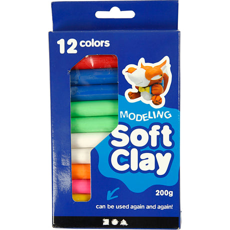 Creativ Company Soft-Ton-Set mit verschiedenen Farben, 200gr.