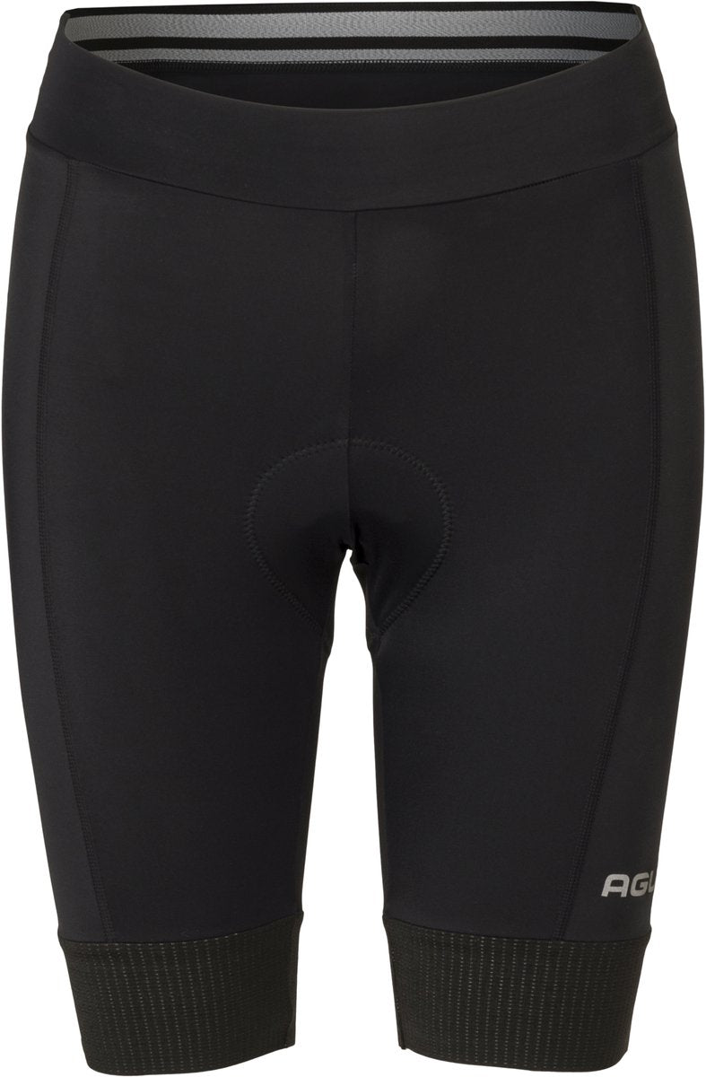 Agu essential - fietsbroek - wielrenbroek - dames - core pad zeem - reflecterende details - elastische tailleband - zwart - xl