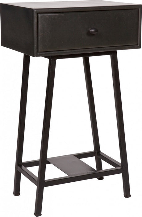 Woood skybox sidetable - hout metaal - zwart - 70x45x30