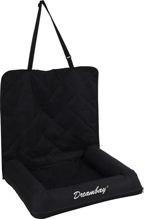 Flamingo Autositz Hund – Autositz Dreambay schwarz – 59x50x58cm – wasserabweisend sicher – waschbarer Bezug