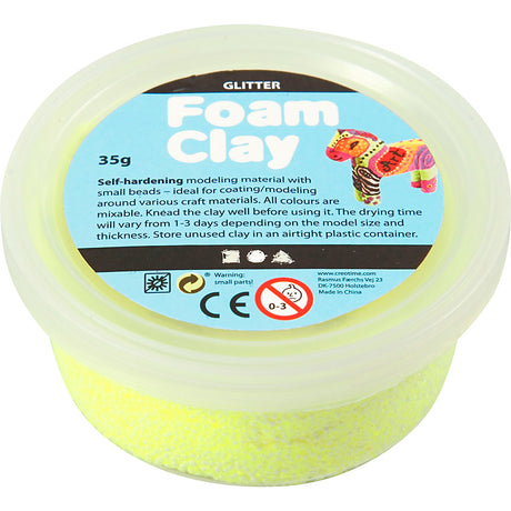 Foam Clay®, Glitzer, Gelb, 35 gr 1 Box