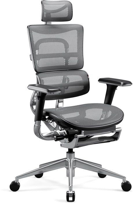 Diablo chairs - bureaustoel v-master - ergonomische bureaustoel verstelbaar - zwart grijs