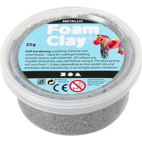 Schaumton - metallisches Silber, 35gr.