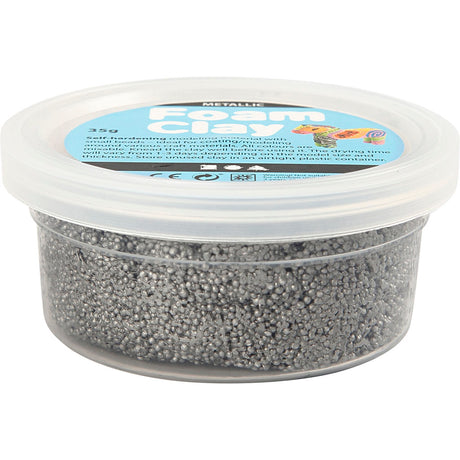 Schaumton - metallisches Silber, 35gr.