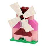 Bausteine ​​3in1 Pink - Windmühle, Krabben, Rennwagen, 61dlg.