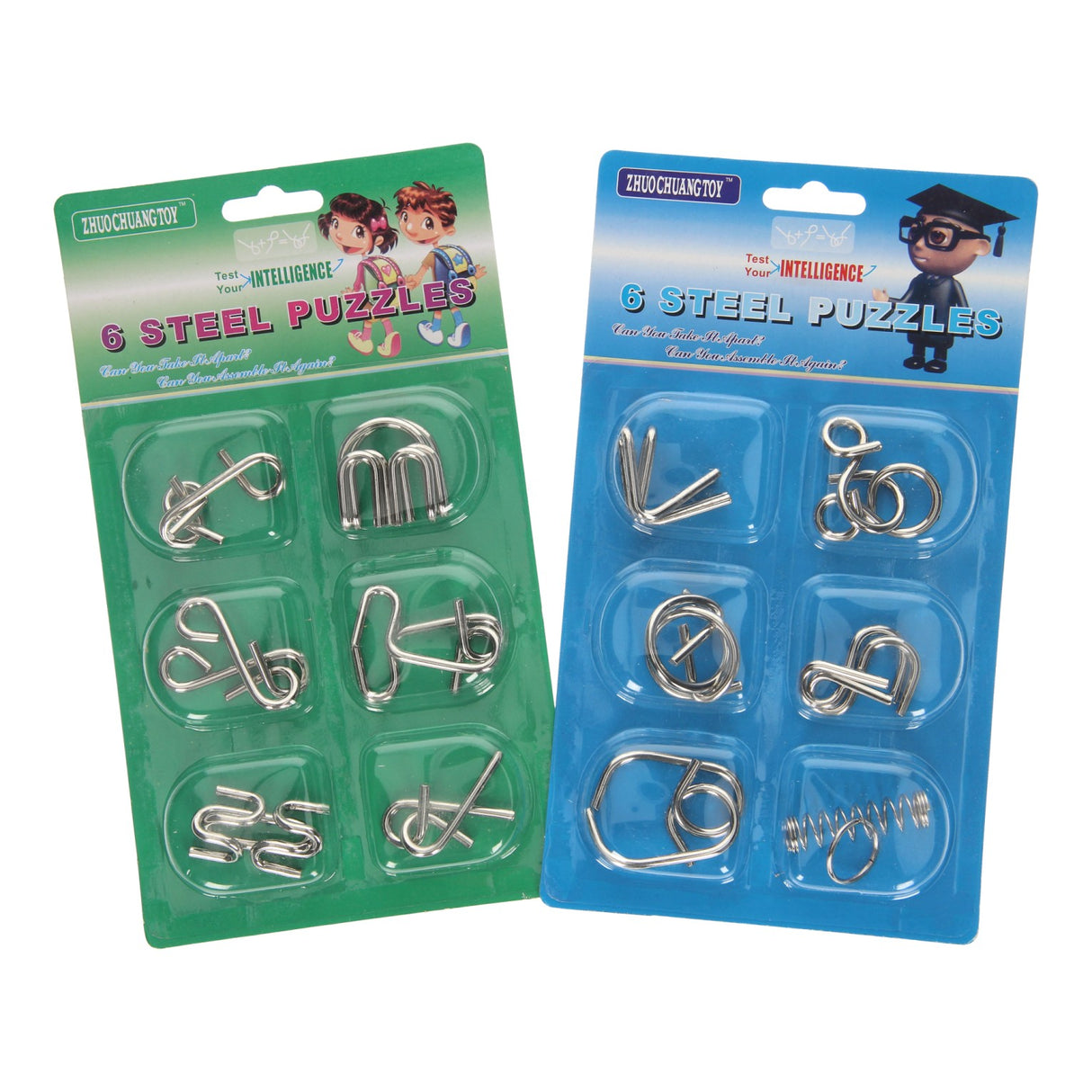 Metall-Gehirnpuzzle, 6-tlg.