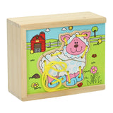 Holzpuzzle Bauernhof, 4er-Set