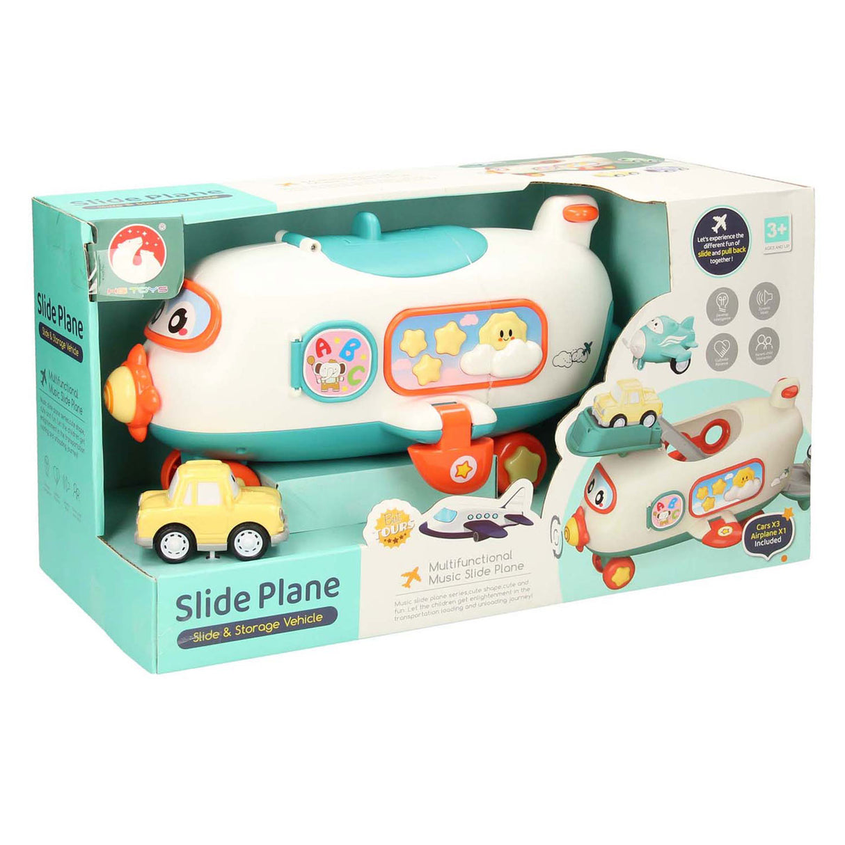 Passagierflugzeug-Spielset mit Fahrzeugen
