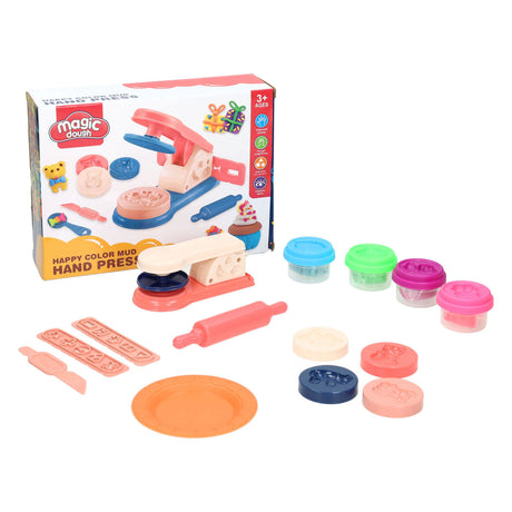 Tonset mit Tonpresse – 4 Tonfarben