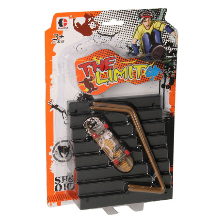 Fingerskateboard mit Stunt-Treppe
