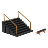 Fingerskateboard mit Stunt-Treppe