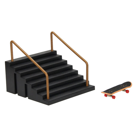 Fingerskateboard mit Stunt-Treppe