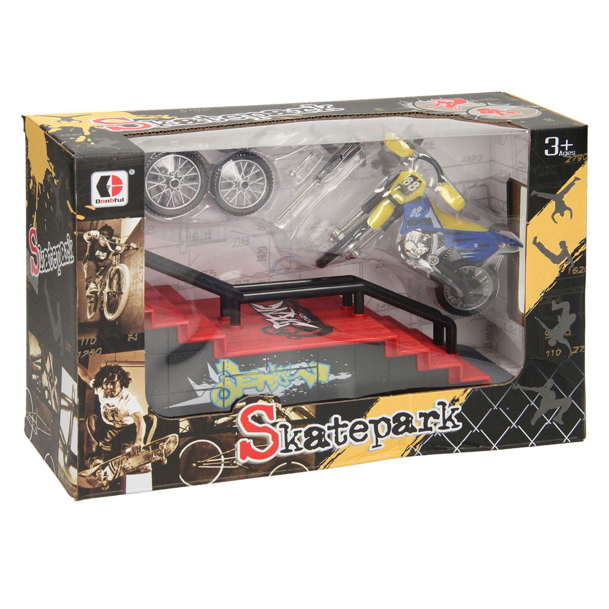 Fingerskateboard mit Stunt-Trail