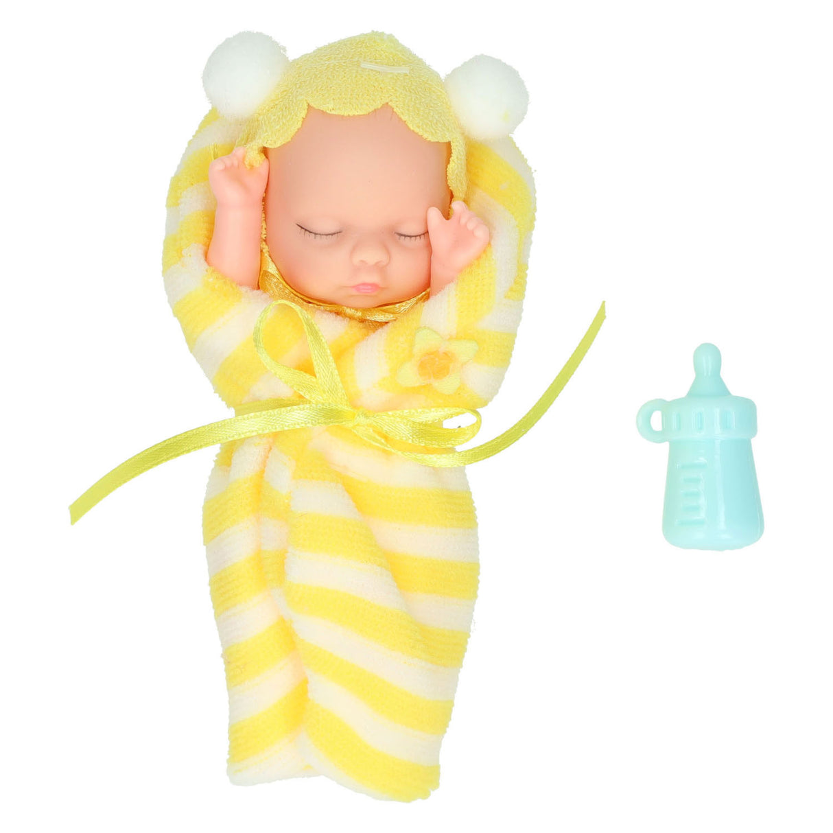 Minipuppe in Wickelstoff