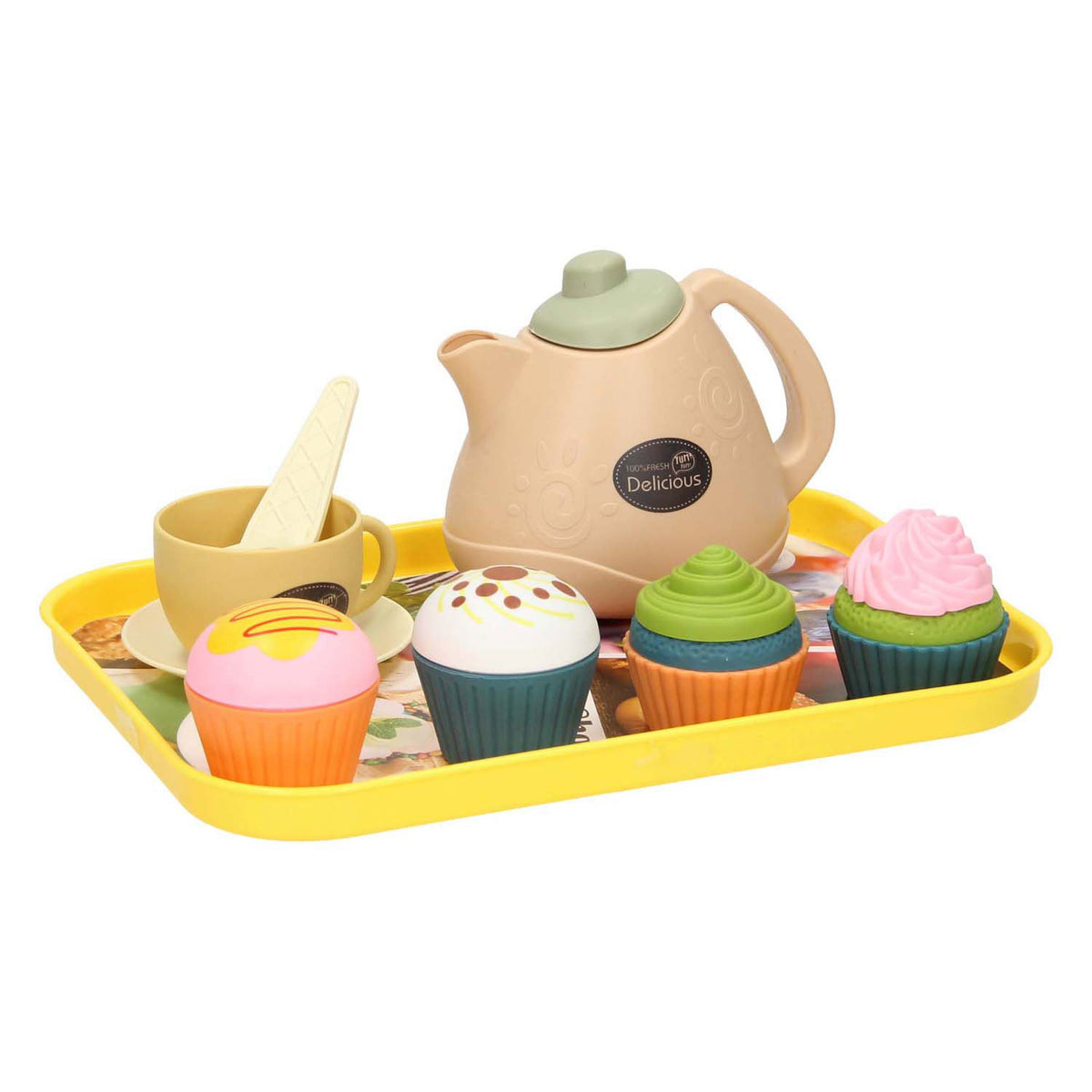 Tablett mit Play-Food-Teekuchen