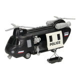 Polizeihubschrauber mit Licht und Ton