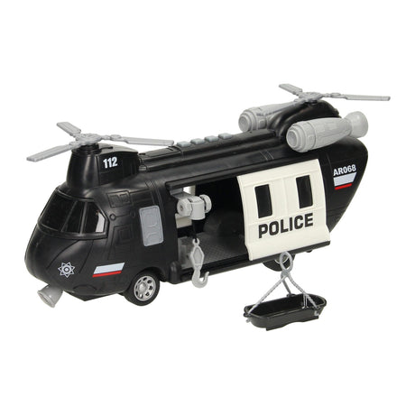 Polizeihubschrauber mit Licht und Ton