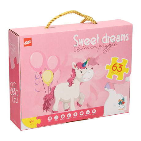 Lobbes Spielzeug zB Lobbes Puzzle Einhorn Pappe 63 Teile Fantasy-Puzzle Kinder.