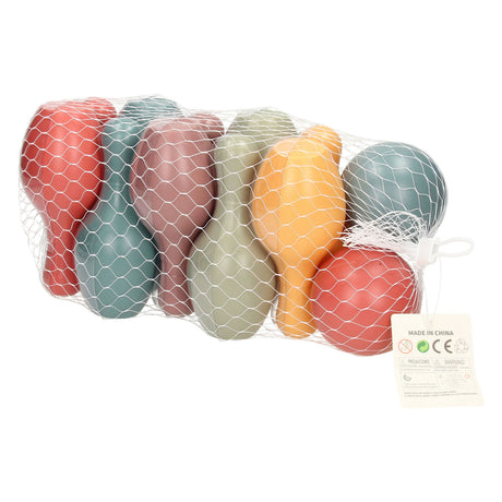 Bowlingset pastel kleuren, 12dlg.
