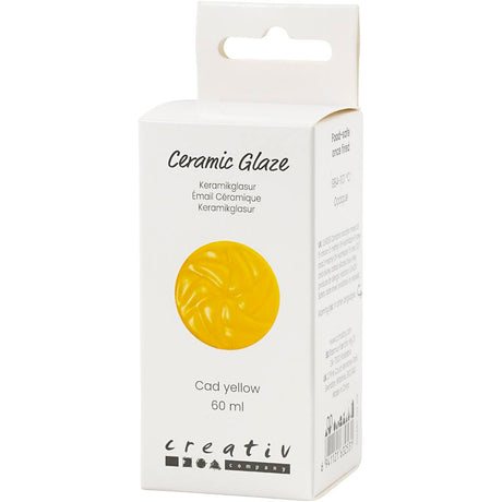 Creativ Company Keramikglasur 984-1101 C deckend, Cad-Gelb – 60 ml