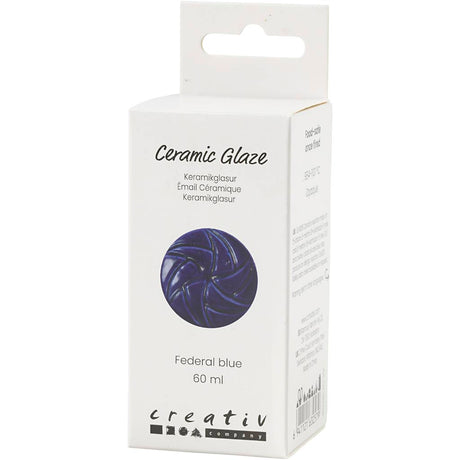 Creativ Company Keramikglasur, 984-1101 °C, deckend, Bundesblau, 60 ml 1 Flasche