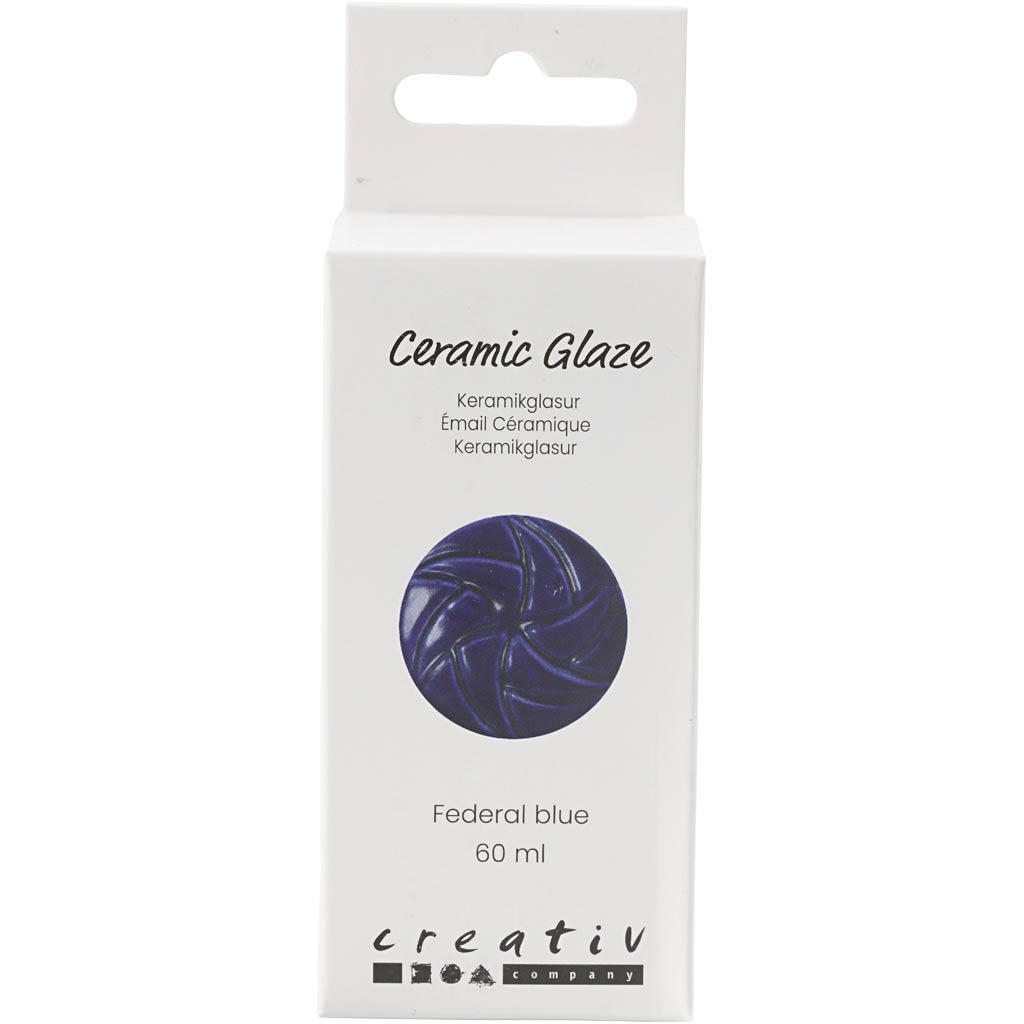 Creativ Company Keramikglasur, 984-1101 °C, deckend, Bundesblau, 60 ml 1 Flasche