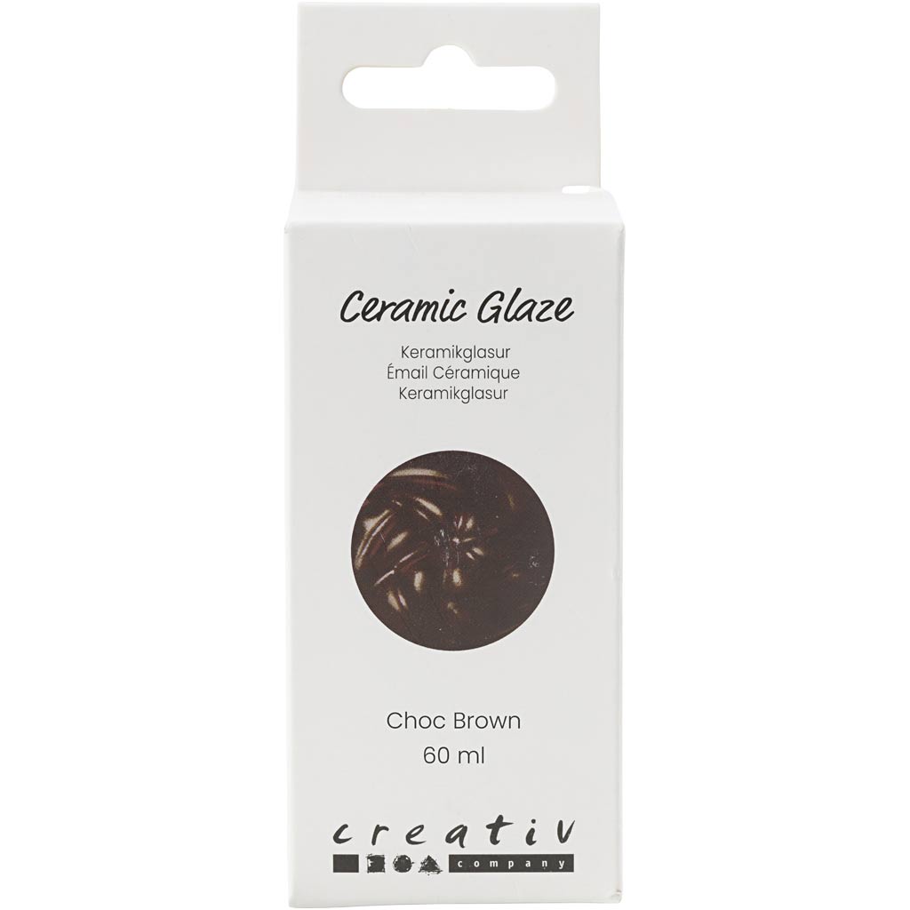 Creativ Company Keramikglasur, 984-1101 °C, deckend, schokoladenbraun, 60 ml 1 Flasche