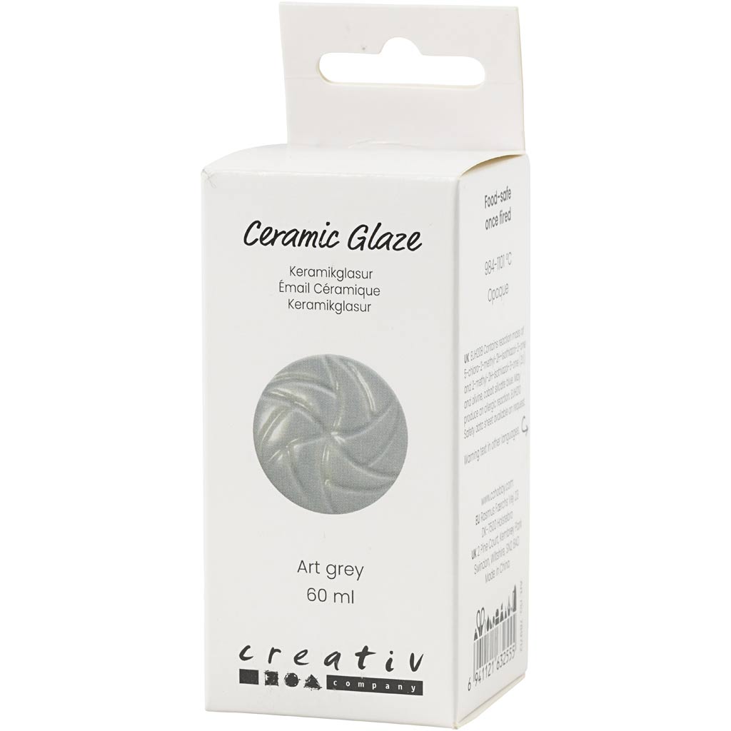 Creativ Company Keramikglasur, 984-1101 °C, deckend, Art Grey, 60 ml 1 Flasche