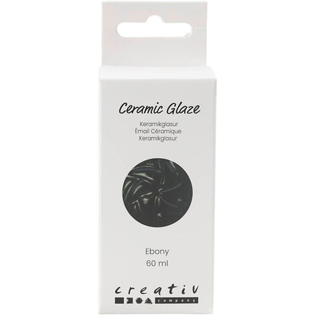 Creativ Company Keramikglasur 984-1101 C undurchsichtiges Ebenholz – 60 ml