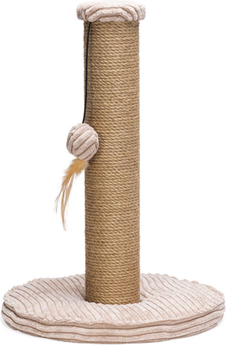 Designed by lotte krabpaal ribbed - incl speeltje - ribbed stof jute - roze - 35x35x50 cm