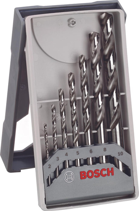 Bosch Mini X-Line Pro-Set mit 7 HSS-G-Metallbohrern