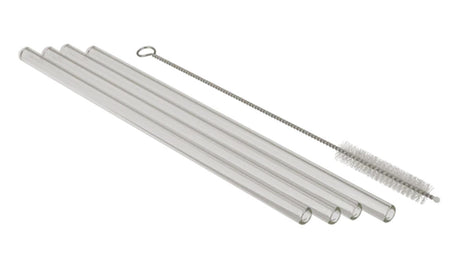 Ootb Glastrinkhalme 4 Stück 20cm mit Bürste
