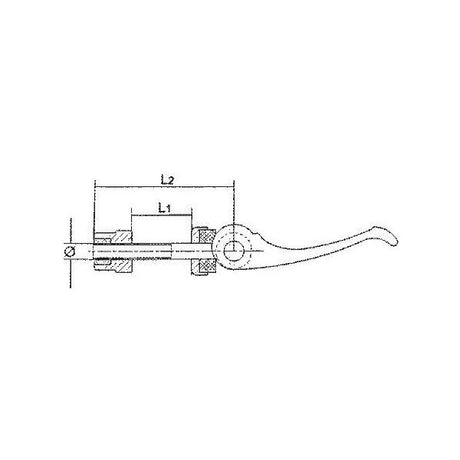 Aluminium -Sitzpfosten Schnell -Scheibenhebel M6 x 55 mm -