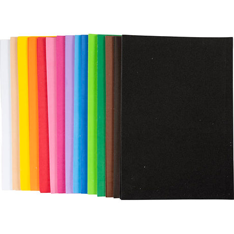 Creativ Company selbstklebende Schaumstoffblätter im A4-Format – 15 Farben – 30 Stück