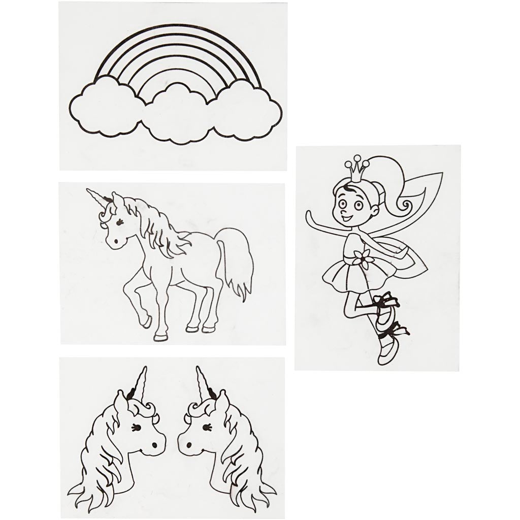 Kreativunternehmen https: www.cchobby.nl sheet-shrink-foil-with-motifs-unicorn-sheet-10-5x14-5-cm-thickness-0-3-mm-matt-transparent-4-sheet-1-box