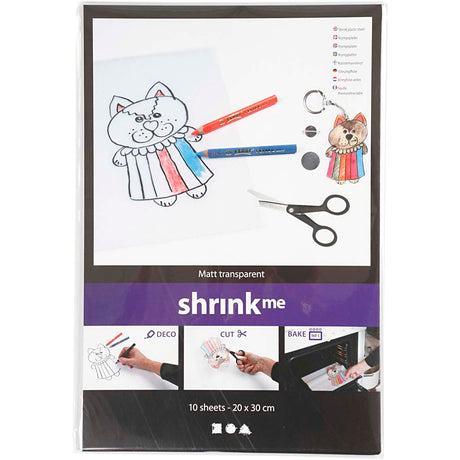 Kreativunternehmen https: www.cchobby.nl sheet-shrink-foil-sheet-20x30-cm-thickness-0-3-mm-matt-transparent-10-sheet-1-box