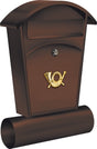 Vorel-Briefkasten mit Zeitungsrolle und 2 Schlüsseln – braun – 480 x 280 x 80 mm