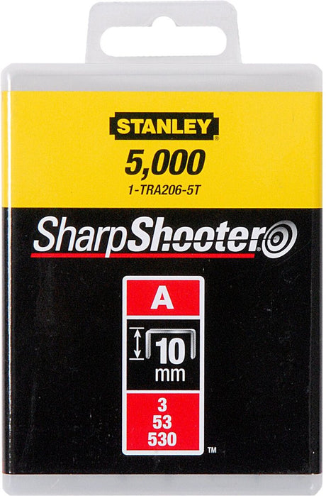 Stanley hand tools staples 10mm type a - 5000 pieces - 1-tra206-5t