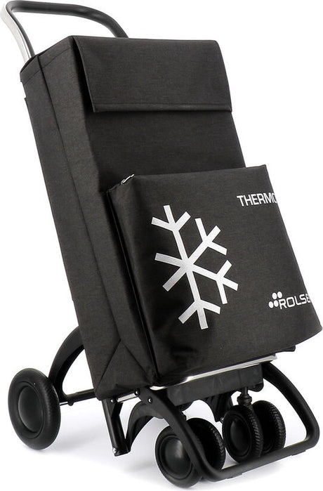 Rolser Einkaufswagen Thermo Tweed mit drehbaren Vorderrädern – 4,2 Tour – Schwarz