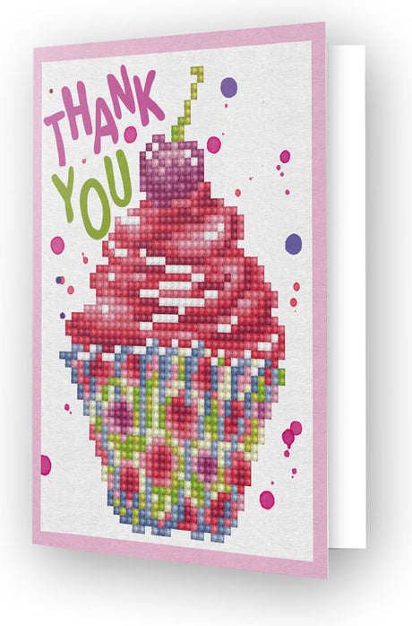 Diamond dotz® Diamond Dotz Cup Cake Dankeschön-Grußkarte