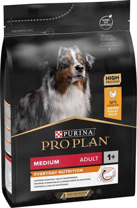 Pro Plan Medium Adult Everyday Nutrition – Trockenfutter für Hunde – Huhn – 3 kg