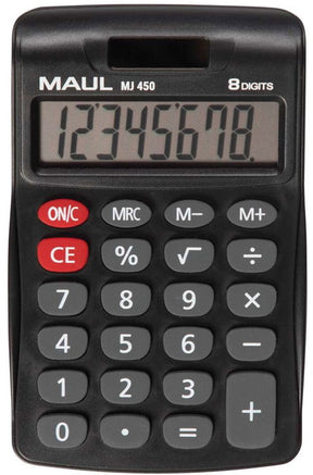 Maul Tischrechner MJ 450 LCD-Bildschirm 1-zeilig, 8-stellig Solarbatterie 11,3 x 7,2 x 1,9 cm schwarz