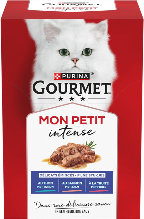 Gourmet Mon Petit Intense - Nassfutter für Katzen - Fisch - 48 x 50 g